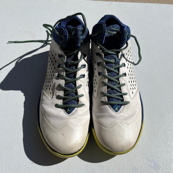 Jordan Rising High Men’s White W/Blue And Green 7869131-102 Size 12 main image 8